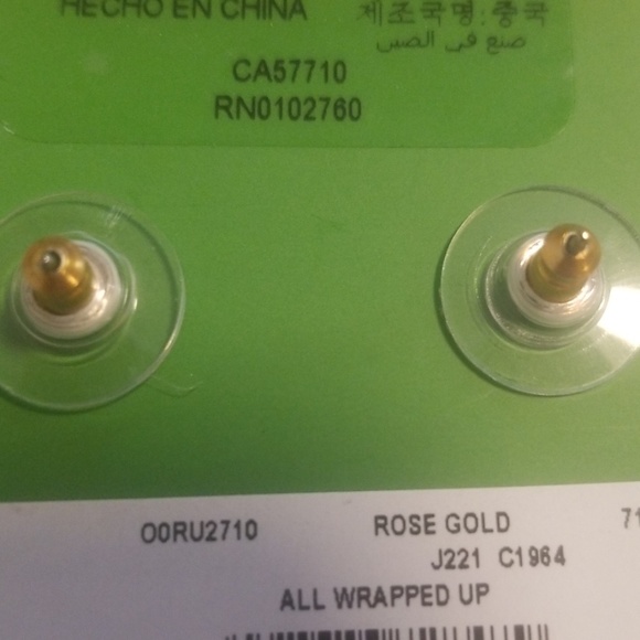 Kate Spade Rose Gold "Wrapped Up" Bow Earrings - Picture 3 of 4